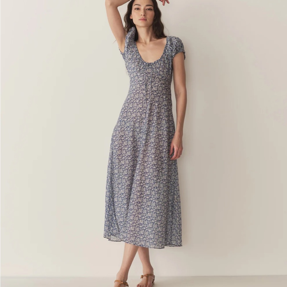 Doen Floral Maxi Dress - BLUE PORCELAIN TEA FLORAL NWT